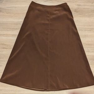 Talbot's Brown Faux Suede Skirt, Size 14